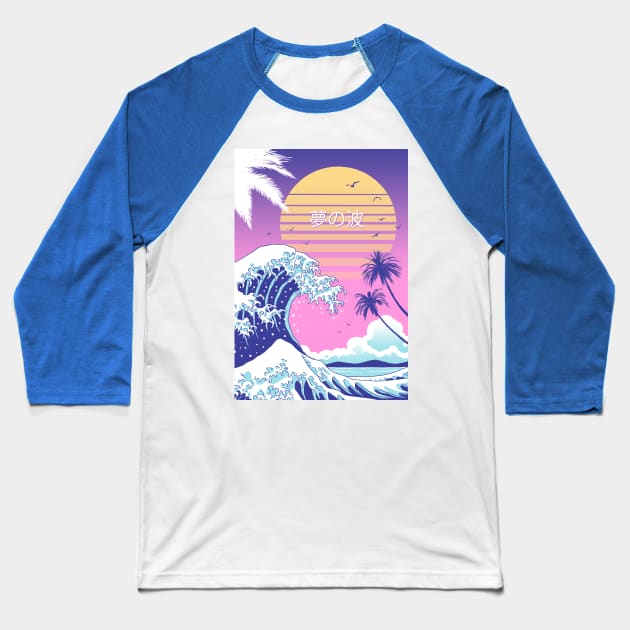 Dream Wave Baseball T-Shirt by Vincent Trinidad Art